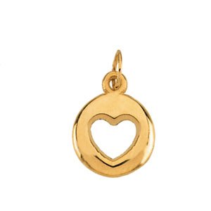 14k Yellow Gold Teen Heart Pendant