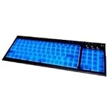 Adesso ILLUMINATED MULTIMEDIA KEYBOARD BLUE ELECTRO-LUMINESCENT PS2 EL-9805PB