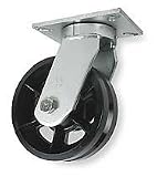 Industrial Grade 1NWF1 Swivel Caster, V Groove, 10 In, 3000 Lb