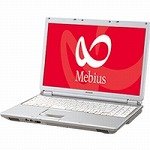 シャープ Mebius 15.4型10キー搭載ワイドノート PC-WT70V