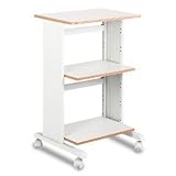 Machine Cart, Mobile, Adjustable 2-Shelf, Gray/Gray SAF1881GR