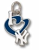 Sterling Silver NEW YORK YANKEES I HEART NY 1/2 ENAMEL