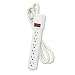 Kensington&reg; Six-Outlet Power Strip, 120V, 4ft Cord, 1-1/2 x 3-3/4 x 13, Platinum