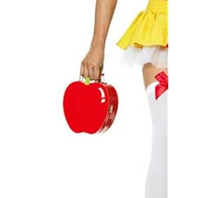 Red Apple Shaped Purse for Sexy Snow White, Teacher or School Girl Adult Women's Halloween Costume