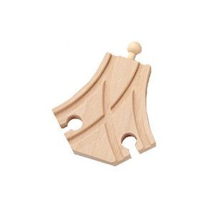 Short Wooden Train Track Curved Switch Adapter Fits Thomas Train Track
