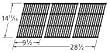 Set of 3 Rectangular Porcelain Coated Cast Iron Cooking Grids for Sunbeam, Arkla, Grill Master, Coleman, and Charmglow Grills