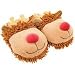 Aroma Home Fuzzy Feet Slippers - Rudolph