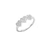 Sterling Silver CZ Heart Ring - Band Width 1.5mm. Setting 20mm x 5mm.