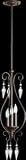 Quorum 3001-3-86 Vesta - Three Light Pendant, Oiled Bronze Finish with Clear Crystal
