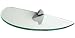 Dolle Shelving 16" X 9" Clear Glass Melon Shelf Kit With One Ara Satin Chrome Bracket