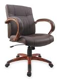 Dakota Designs 2UMV2 Mnger Leather Chair, 37 In H, Oxblood