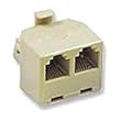 Cables To Go 01922 RJ11 4-pin Modular T-Adapter (Ivory)