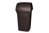 35 Gallon 2 Door Rubbermaid Outdoor Trash Can - Brown