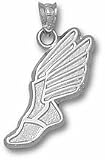 Track Winged Foot Pendant - Sterling Silver Jewelry