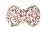 Clear Austrian Crystal Rounded Bow Hair Clip Barrette