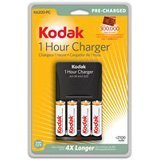 KODAK Ni-MH 1-Hour Battery Charger K6200-PC-C+4 - Battery charger 4xAA, 2xAAA - included batteries: 4 x AA NiMH
