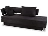 Nubo Black Microfiber Queen Size Sofa Bed by At Home USA