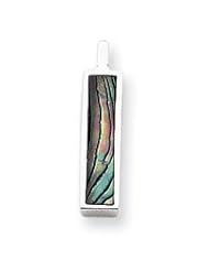 Sterling Silver Abalone Pendant w/Chain