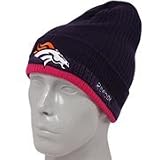 NFL Reebok Sideline Denver Broncos Navy-Pink Breast Cancer Awareness Cuffed Knit Beanie