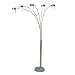 Continents Apart 3031F5W 5 light Armed Floor Lamp, Brushed Nickel