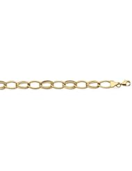 CleverEves 14K Yellow Gold Elliptical Link Bracelet