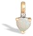 14K Yellow Gold Genuine Heart Opal and Diamond Pendant