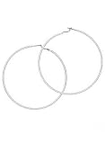 Ultra Size Silver Stardust Hoop Earrings