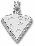 Green Bay Packers Cheese Wedge 5/8 Pendant - Sterling Silver Jewelry