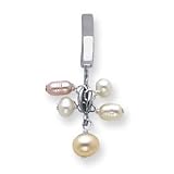 FW Cultured Pink White Pearl TummyToy Belly Ring - JewelryWeb