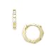 14K Yellow Gold CZ Baguette Huggy Earrings
