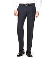 Supercrease® Active Waistband Micro Structured Trousers with Wool