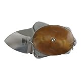 Ashworth Turtle, Polished Frame, Golden Brown Scales by Columbia River Knife & Tool