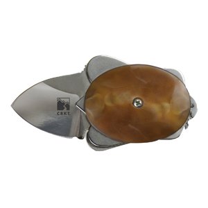 Ashworth Turtle, Polished Frame, Golden Brown Scales by Columbia River Knife & Tool