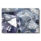 Polyhedral 7-Die Nebula Dice Set - Black with White