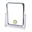 Danielle D209 Ultra Vue Clear Acrylic Collection Rectangular Easel Style Vanity Mirror, 7x, Clear