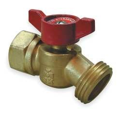 Industrial Grade 1APY2 Quarter Turn Hose Bibb, No Kink, 1/2 In F