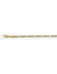 3mm 14k 3 Color Figaro Chain 30"