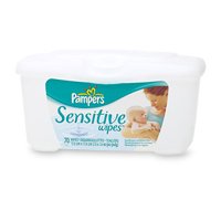 Pampers Sensitive Baby Wipes with Tub - 70 each