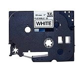 Brother 1 Inch x 26.2 Feet Black on White Flexible ID Tape (TZFX251)