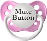 21gKo8pKyXL. SL160  Personalized Pacifiers Mute Button Pacifier in Pink