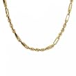 Fancy Figaro Rope Necklace in Solid Yellow Gold - 14KT 18-20"