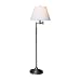 Robert Abbey B1507XX Kinetic - Adjustable Swing Arm Floor Lamp, Brushed Chrome Finish with Ascot White Fabric Shade