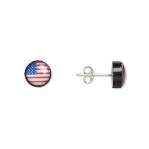 Buy Cheap USA Flag Stud Post Earrings