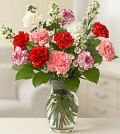 Same Day Flower Delivery One Dozen Carnations Arranged in a Vase
