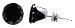 Sterling Silver 8 MM Round Black Cubic Zirconia Stud Post Friction Back Earrings