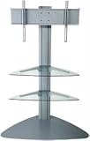 PEERLESS FST550PSP 26 Inch TO 32 Inch 50 Inch STAND WITH 2 GLASS SHELVES (SILVER)
