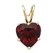 14k Gold & Heart-Shaped Garnet Pendant
