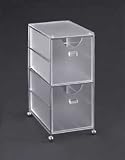Acrylic 2 Drawer Storage Cabinet Cart