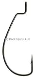 Gamakatsu 25 Pack EWG Offset Worm Hook (Black, 2/0)