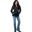 Giovanni Navarre Ladies Patched Leather Jacket w/ Belt XL